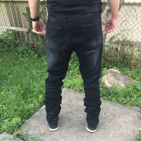 Versuchskind Berlin Jeans Style XOSP Men's Size 33 Handmade Drop Crotch Black - Picture 13 of 13